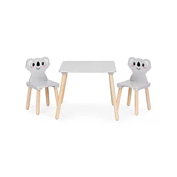 ECO TOYS Dečiji set nameštaja Koala – sto + 2 stolice