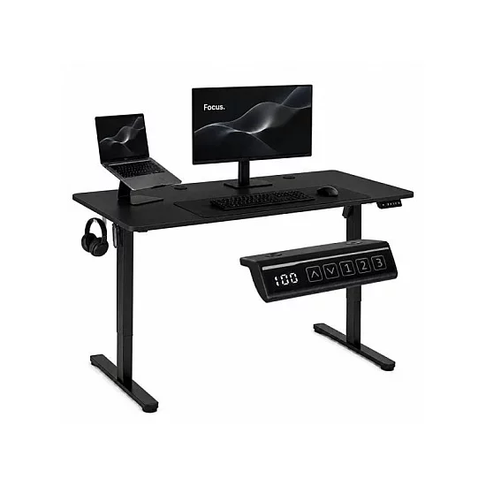 ModernHome Elektricni radni sto 140*60 cm sa podesivom visinom 72-118 cm, crni - ModernHome