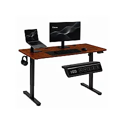 ModernHome Elektricni radni sto 140*60 cm sa podesivom visinom 72/-118 cm, rusticni hrast -ModernHome