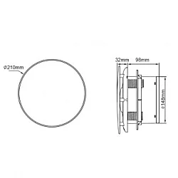 BBLINK Izduvni ventilator 210mm 18W