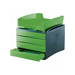 FELLOWES Kutija s 4 fioke crno-zelene 0019001