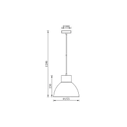 BRAYTRON Bela visilica 1xE27 BV05-00040