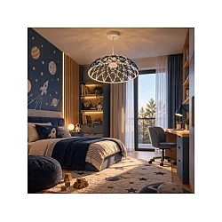 LUME Aurora 9 LED visilica bela/plava