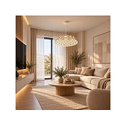 LUME Aurora 9 LED visilica bela/žuta