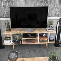 HANAH HOME TV polica Akya Sapphire White