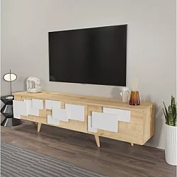 HANAH HOME TV polica 3 D Oak White