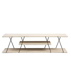 HANAH HOME TV polica Canaz Black Travertine