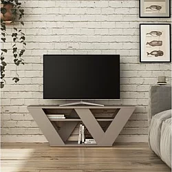 HANAH HOME TV polica Pipralla Light Mocha