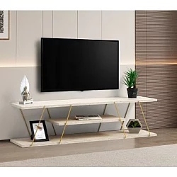 HANAH HOME TV polica Canaz Gold Travertine
