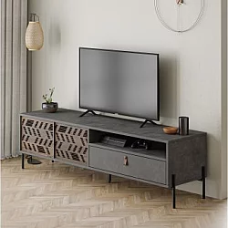 HANAH HOME Polica za TV Dionysos Retro Grey
