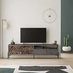 HANAH HOME Polica za TV Dionysos Retro Grey