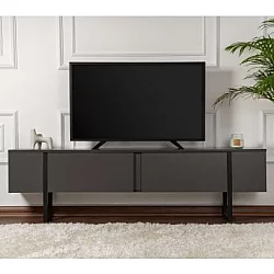 HANAH HOME Polica za TV Serenity Anthracite Black