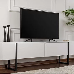 HANAH HOME Polica za TV Serenity White Black
