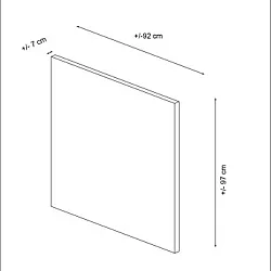 HANAH HOME Headboard Safir 90 Beige (506MNR1656)