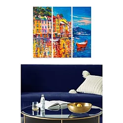 WALLXPERT Dekorativna slika iz 3 dela AMALFI, (MDF285852095)
