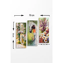 WALLXPERT Dekorativna slika iz 3 dela, GARDEN MDF0011
