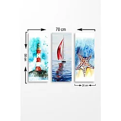 WALLXPERT Slika iz 3 dela, SUMMER MDF0023
