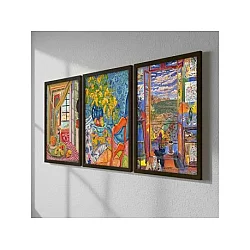 WALLXPERT Dekorativna slika u ramu (3 dela) 3SC_UN1535378_5575