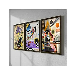 WALLXPERT Dekorativna slika u ramu (3 dela) 3SC_UN84644_5575