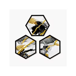 WALLXPERT Dekorativna slika u ramu (3 dela) 6GEN1281007012