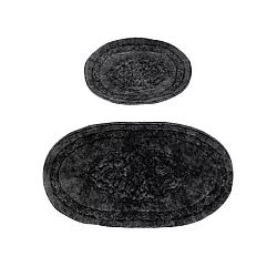 L`ESSENTIEL MAISON Set 2 prostirke za kupatilo Damaks O Anthracite