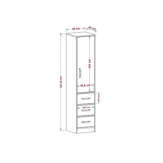 HANAH HOME Višenamenski ormar Modera White