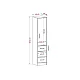 HANAH HOME Višenamenski ormar Modera White