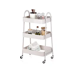 Vilde 568116 - Metalna polica sa 3 nivoa (be?, 44×31,5×78,5 cm