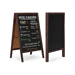 ModernHome Reklamni A-stalak 83×50 cm, dvostrana tabla za pisanje kredom