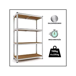 EPRO Metalna montažna polica Standard 150x70x30cm, metal-drvo, 700kg (4x175kg)