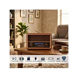 ELEMENTA Retro RGB Bluetooth radio 8076BT