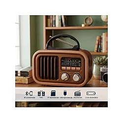 ELEMENTA Prenosni retro Bluetooth radio 7771BT/B
