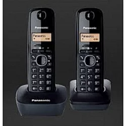 PANASONIC DECT KX-TG1612FXH Duo Bežični telefon, Crna