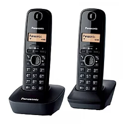PANASONIC DECT KX-TG1612FXH Duo Bežični telefon, Crna