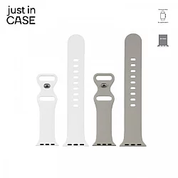 JUST IN CASE 2u1 Narukvica 38-41mm bela SILIKON + siva SILIKON