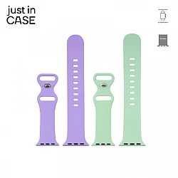 JUST IN CASE 2u1 Narukvica 38-41mm zelena SILIKON + violet SILIKON