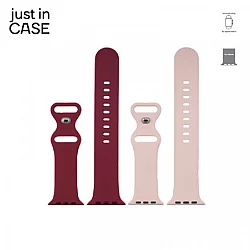 JUST IN CASE 2u1 Narukvica 42-45mm crvena SILIKON + pink SILIKON