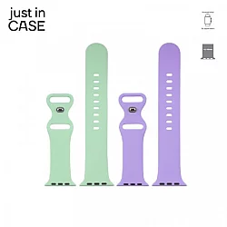 JUST IN CASE 2u1 Narukvica 42-45mm zelena SILIKON + violet SILIKON