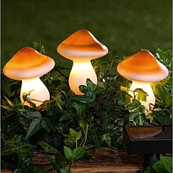 ELEMENTA Solarna baštenska lampa ''pečurka'' - 3 kom.