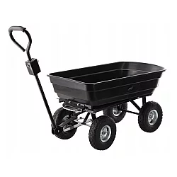 Garden Line Baštenska transportna kolica 300kg, 75l, Black
