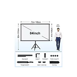 KETTZ KT-PP084 Platno za projektor 84 tripod (Platno 105cmx186cm)