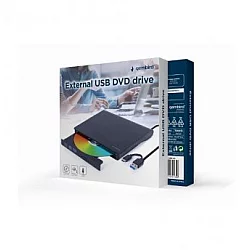 GEMBIRD DVD-USB-03-B eksterni USB DVD drive Citac-rezac, USB + USB-C black