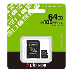 KINGSTON 64GB, MicroSD sa SD adapterom, Canvas Select Plus (SDCS3/64GB)