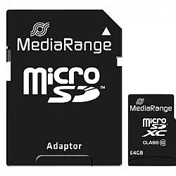 MEDIARANGE Memorijska kartica MicroSDXC 64GB MR955 + SD adapter C10