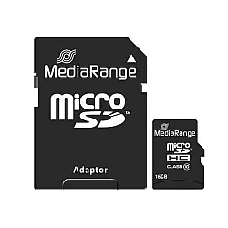 MEDIARANGE Memorijska kartica MicroSDHC 16GB MR958 + SD adapter C10