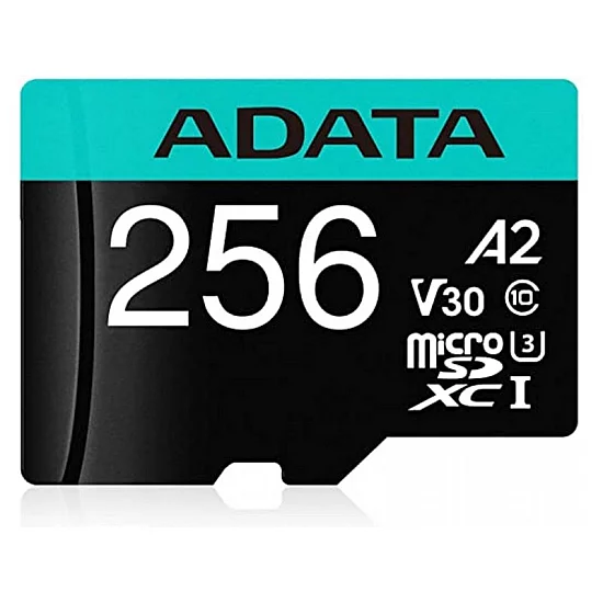 A DATA UHS-I U3 MicroSDXC 256GB V30S A2 + adapter AUSDX256GUI3V30SA2-RA1
