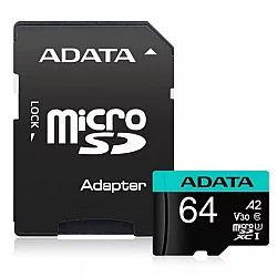 A DATA UHS-I U3 MicroSDXC 64GB V30S class 10 + adapter AUSDX64GUI3V30SA2-RA1