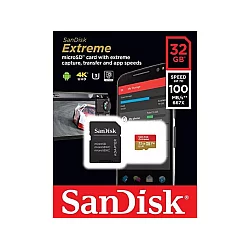 SANDISK MICRO SD 32GB Extreme + adapter SDSQXAF-032G-GN6MA