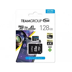 TEAM GROUP MICRO SDXC 128GB ELITE, UHS-I U3 V30 A1, 100/50MB/s +SD Adapter TEAUSDX128GIV30A103