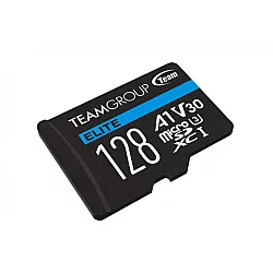 TEAM GROUP MICRO SDXC 128GB ELITE, UHS-I U3 V30 A1, 100/50MB/s +SD Adapter TEAUSDX128GIV30A103